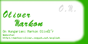 oliver markon business card